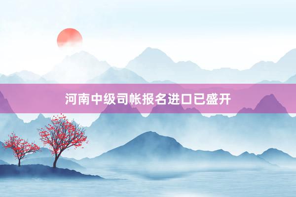 河南中级司帐报名进口已盛开