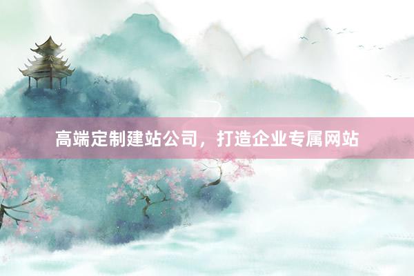 高端定制建站公司，打造企业专属网站