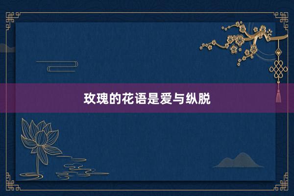 玫瑰的花语是爱与纵脱